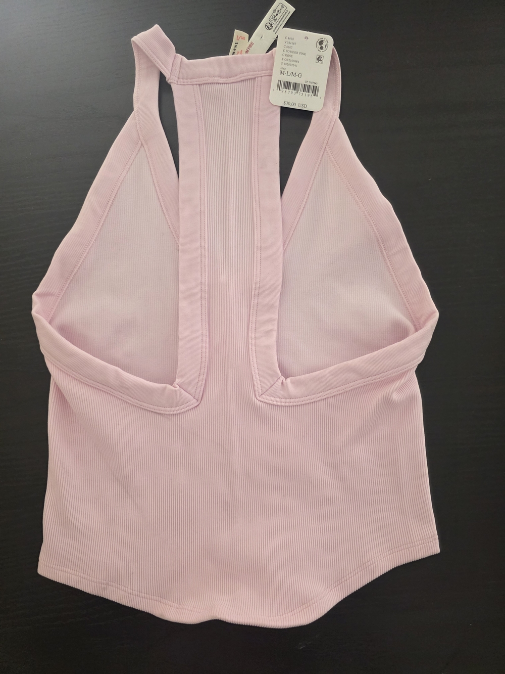 Free People Pink Ribbed Racerback Tank Top - Picture 2 of 2